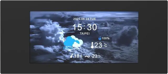 Alt view image 2 of 5 - Thermaltake View 600 TG 6.0 Inch LCD Screen Panel Kit; LCD and Panel; 1480x720p; TTRGBPlus 3.0 Supported; Type-C to USB (9-Pin); Black; AC-080-OO1NAN-A1