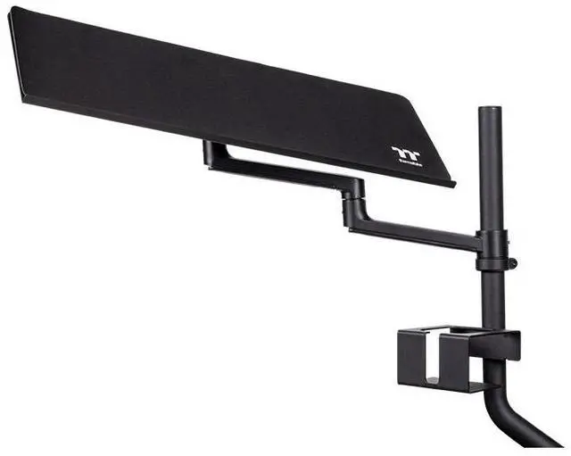 Alt view image 2 of 6 - Thermaltake Keyboard & Mouse Tray; 3 Axis Horizontal Rotation; Adjustable Tilt and Height, Tilt, and Angle; Cup Holder; Mouse Pad Included; GR500 & GF500 Compatible; Black; GSC-ACC-KBASBB-01