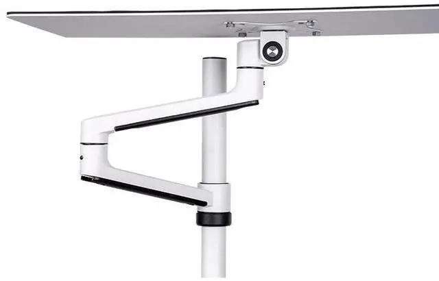 Alt view image 4 of 6 - Thermaltake Keyboard & Mouse Tray; 3 Axis Horizontal Rotation; Adjustable Tilt and Height, Tilt, and Angle; Cup Holder; Mouse Pad Included; GR500 & GF500 Compatible; Snow; GSC-ACC-KBASWH-01