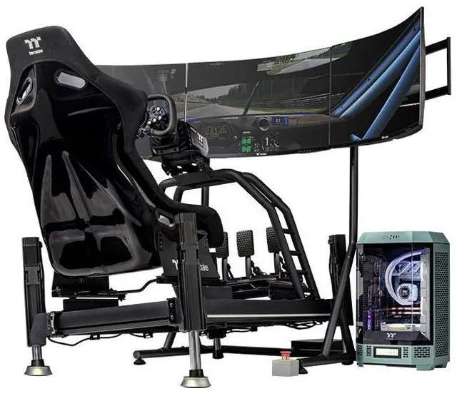 Alt view image 4 of 6 - Thermaltake GM5 3DOF Motion System; 4 Corner Actuator Set; 1000Hz Control Frequency; 100mm Stroke; 250mm/s Velocity; USB/Ethernet; Compatible with GR500&GF500; Black; GSC-GM5-MSASBB-11