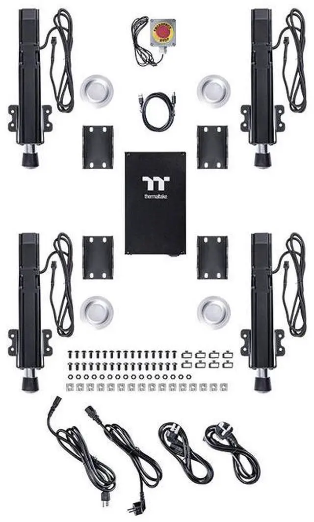 Alt view image 6 of 6 - Thermaltake GM5 3DOF Motion System; 4 Corner Actuator Set; 1000Hz Control Frequency; 100mm Stroke; 250mm/s Velocity; USB/Ethernet; Compatible with GR500&GF500; Black; GSC-GM5-MSASBB-11