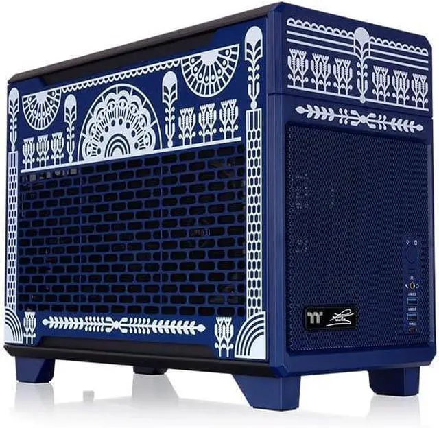 Main image of Thermaltake TR100 Koralie Edition; mITX Support; 18.9 Liters; PCIe 4.0 Riser Cable Included; 360mm GPU Clearance; 280mm Radiator Support; Removable PCIe Bracket; Cobalt Blue; CA-11A-00SPNN-AR