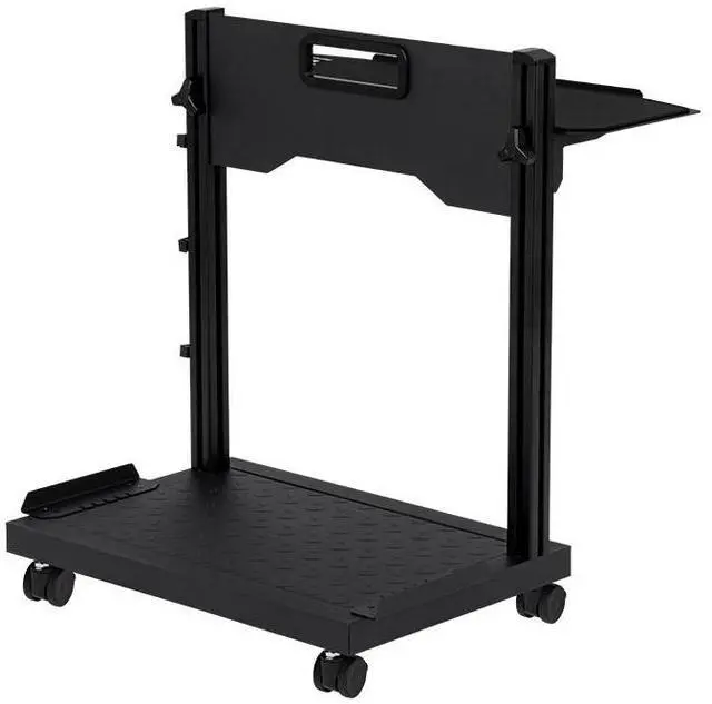 Alt view image 2 of 6 - Thermaltake Freestanding PC Gearstand; black; High-strength iron construction; dual tier layout; textered bottom shelf for PC systems; position adjusting top shelf;mobile cart design;GRA-TTG-PSLXBB-01
