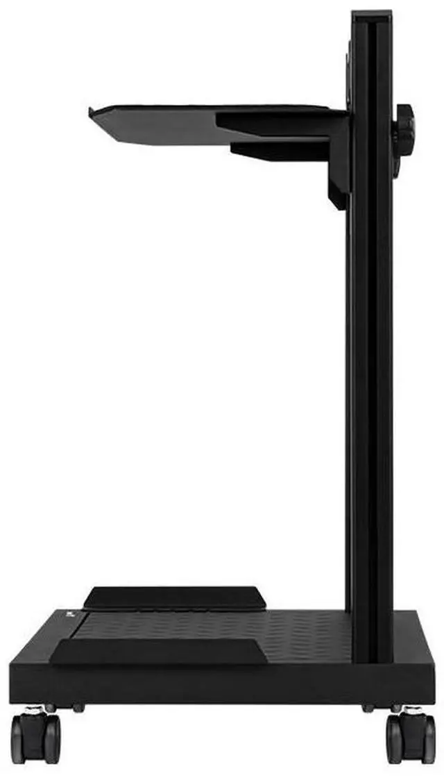 Alt view image 3 of 6 - Thermaltake Freestanding PC Gearstand; black; High-strength iron construction; dual tier layout; textered bottom shelf for PC systems; position adjusting top shelf;mobile cart design;GRA-TTG-PSLXBB-01