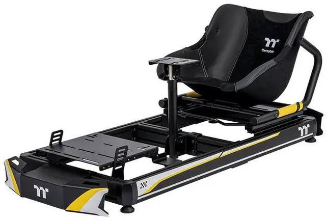 Main image of Thermaltake GK500 Go Kart Racing Simulator Cockpit; Aluminum Alloy Fixed Frame; Powder Coating Finish; Black, RGB LED Lighting Strip; Premium Fabric, Adjustable seat; GSC-K50-CPASBB-01