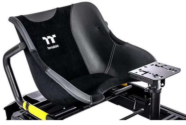 Alt view image 4 of 6 - Thermaltake GK500 Go Kart Racing Simulator Cockpit; Aluminum Alloy Fixed Frame; Powder Coating Finish; Black, RGB LED Lighting Strip; Premium Fabric, Adjustable seat; GSC-K50-CPASBB-01