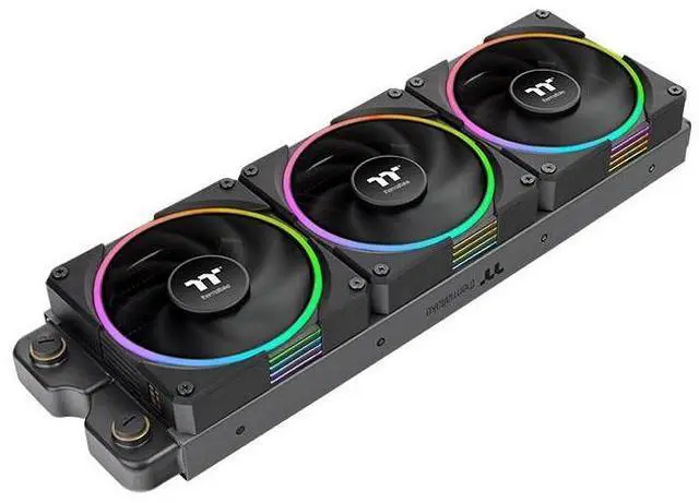 Alt view image 2 of 6 - Thermaltake TS120 EX RGB 120mm; Embedded Temperature Sensor; PWM 500~2000 RPM; MagForce 2.0; Airflow 56.01 CFM; Hydraulic Bearing; TT RGB Plus 3.0; Controller Included; 3-Pack; Black; CL-F206-PL12SW-A