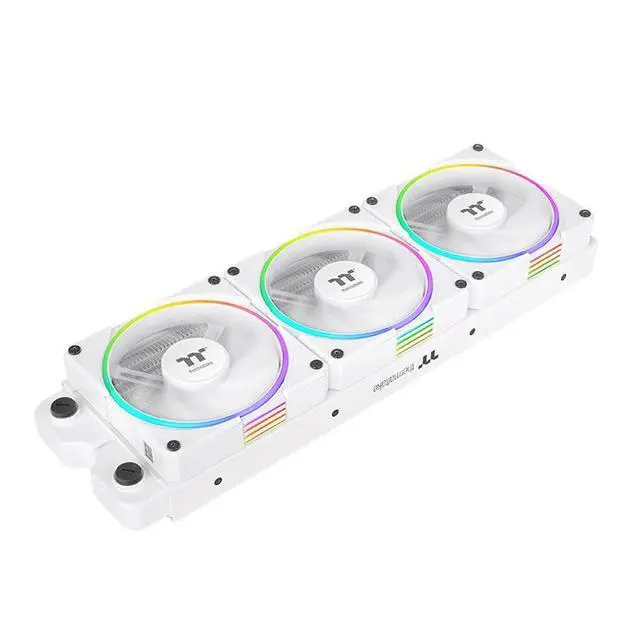 Alt view image 2 of 6 - Thermaltake TS120 EX RGB 120mm; Embedded Temperature Sensor; PWM 500~2000 RPM; MagForce 2.0; Airflow 56.01 CFM; Hydraulic Bearing; TT RGB Plus 3.0; Controller Included; 3-Pack; White; CL-F207-PL12SW-A