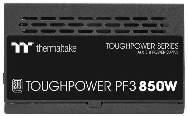 Alt view image 2 of 6 - Thermaltake Toughpower PF3 ATX 3.0 850W 80+ Platinum Full Modular SLI/Crossfire Ready Power Supply; PCIe 5.0 12VHPWR Connector Included; 10 Year Warranty; PS-TPD-0850FNFAPU-3