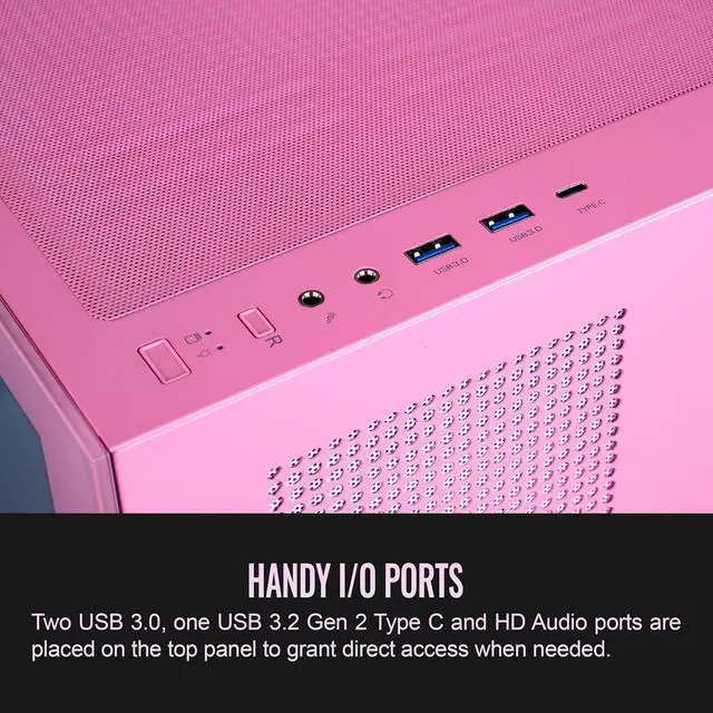 Alt view image 5 of 6 - Thermaltake View 270 Plus SR TG ARGB; Mid Tower Chassis; 1xSF240 ARGB PWM Reverse Fan 1xSF120 ARGB PWM Fan; 360mm Radiator Support; 420mm GPU Clearance; Bubble Pink; CA-1Y7-00MAWN-06