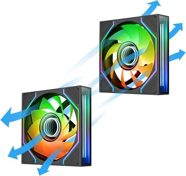 Alt view image 4 of 12 - Thermaltake Black SWAFAN 120 EX Infinity ARGB Infinity Mirror Hub and Frame PC Cooling Fan Single Pack CL-F264-PL12SW-A