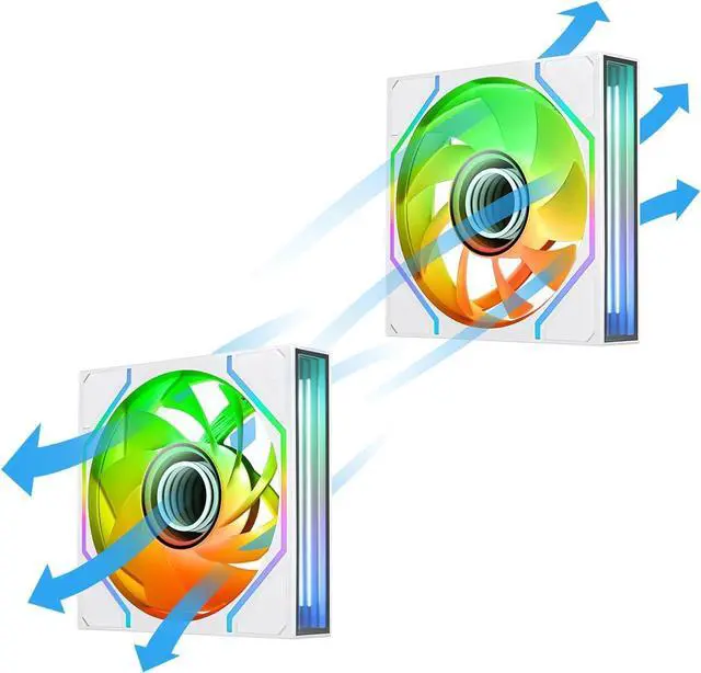 Alt view image 4 of 12 - Thermaltake SWAFAN 120 EX Infinity ARGB White Infinity Mirror Hub and Frame PC Cooling Fan CL-F265-PL12SW-A