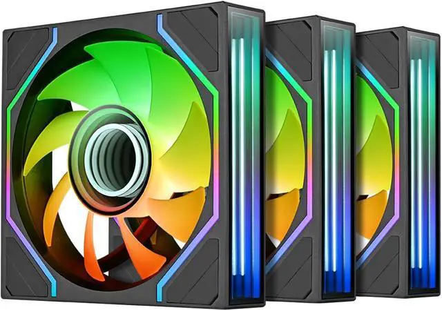 Main image of Thermaltake SWAFAN 140 EX Infinity ARGB Sync; Infinity Mirror Hub; Infinity Mirror Frame; PWM 500~1800 RPM; MagForce 2.0; Swappable Blades; 5V 3-Pin Motherboard Sync; 3-Pack; Black; CL-F246-PL14SW-A