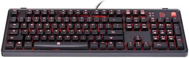 Alt view image 2 of 7 - Thermaltake Tt eSPORTS MEKA Pro Mechanical Gaming Keyboard with Cherry MX Blue Switches; Full Red LED Backlit