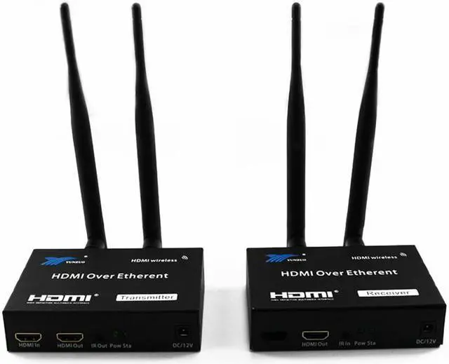Alt view image 4 of 7 - 200M (656FT) Wireless Wifi  HDMI Extender Transmitter Receiver Video Converter 2.4G/5GHz Wireless Transmission HDMI Sender DVD PC to TV
