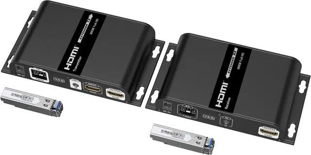 Alt view image 6 of 8 - Up to 40Km, 1080P@60Hz HDMI Extender with Loop-out over Single-mode Optical Fiber SFP-GE-BIDI-40KM-T1550/R1310-LC SFP SMF Support IR Remote LKV378A-V4.0