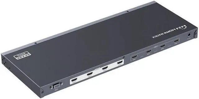 Alt view image 3 of 8 - 4x4 HDMI 4Kx2K@60Hz 3D Matrix Switch YUV 4:4:4 Ultra HD Converter 4 Input 4 Output With IR Remote Control RS232 LKV414-V2.0