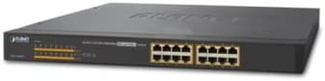 Alt view image 4 of 5 - Planet GSW-1600HP 16-Port 10/100/1000 Mbps 802.3at PoE+ Ethernet Switch