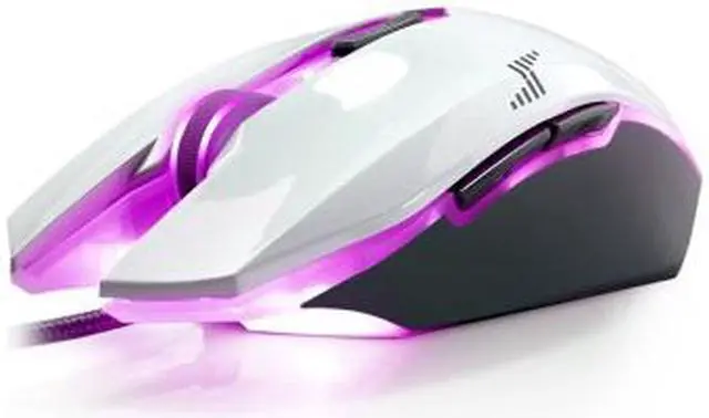 Main image of Dare-U 2000DPI 7-Programmable Keys LED Backlight(4-Colors) USB Wired Advanced Ambidextrous Wrangler Gaming Mouse-White