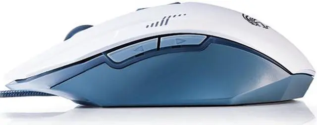 Alt view image 5 of 7 - Dare-U 2000DPI 7-Programmable Keys LED Backlight(4-Colors) USB Wired Advanced Ambidextrous Wrangler Gaming Mouse-White