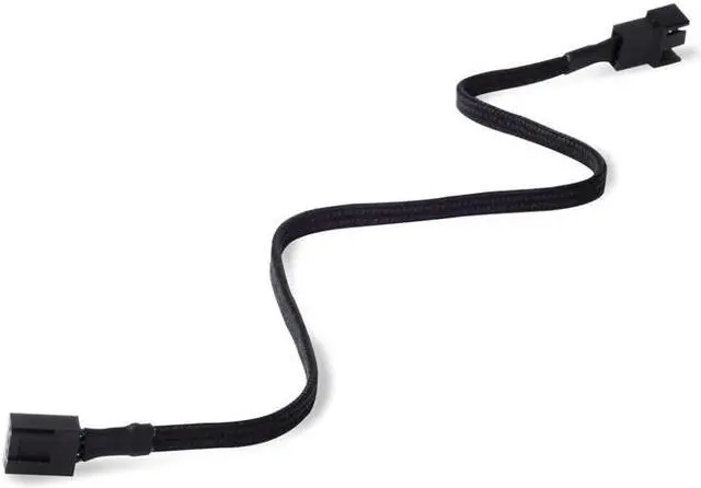 Alt view image 2 of 6 - 2PCS Silverstone CPF03 300mm One-to-One Sleeved PWM Fan Power Extension Cable Support 4 Pin and 3 Pin Fan Connector