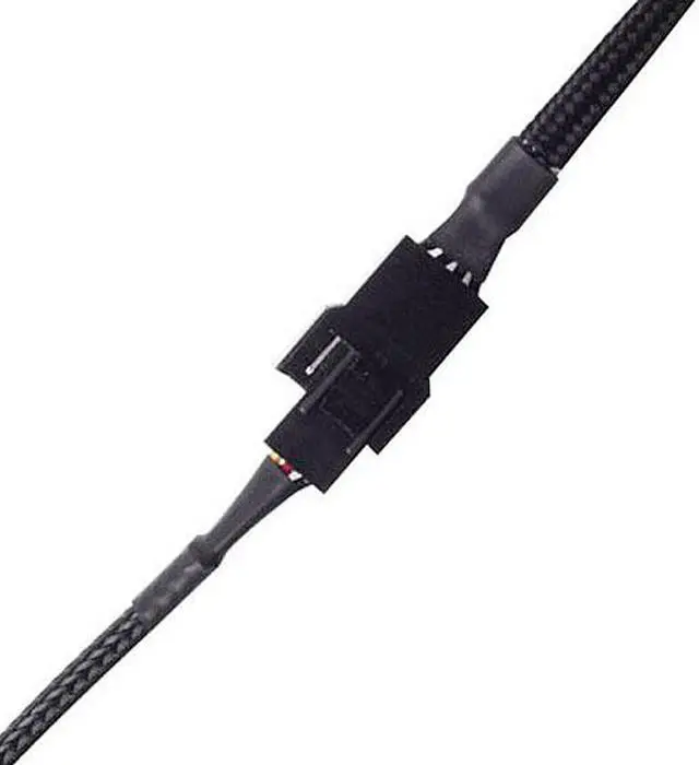 Alt view image 3 of 6 - 2PCS Silverstone CPF03 300mm One-to-One Sleeved PWM Fan Power Extension Cable Support 4 Pin and 3 Pin Fan Connector