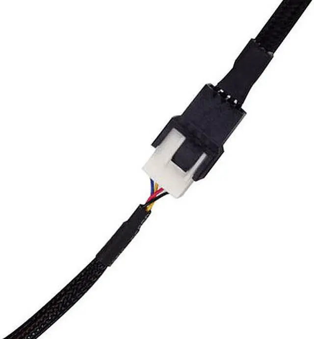 Alt view image 4 of 6 - 2PCS Silverstone CPF03 300mm One-to-One Sleeved PWM Fan Power Extension Cable Support 4 Pin and 3 Pin Fan Connector