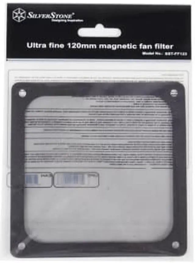 Alt view image 5 of 5 - Silverstone FF123W 120mm Ultra Fine Fan Filter with Magnet (Black)