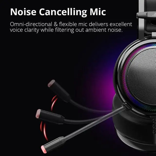 Alt view image 5 of 5 - [IN STOCK]  Glary Virtual 7.1 Stereo Sound Gaming Headset with  LED Lighting, USB Port for Nintendo Switch/PS4