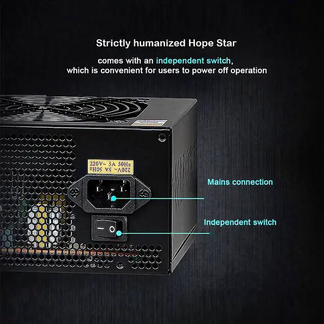 Alt view image 5 of 7 - Great Wall PC Power Supply 500W Source 80Plus Gold Bronze 12V ATX PSU Computer Power Supplies APFC 120mm Fan PSU Unit for PC