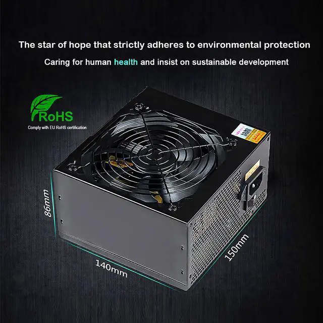 Alt view image 3 of 7 - Great Wall PC Power Supply 500W Source 80Plus Gold Bronze 12V ATX PSU Computer Power Supplies APFC 120mm Fan PSU Unit for PC