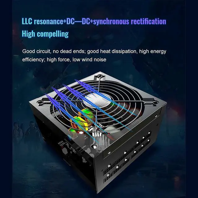 Alt view image 5 of 7 - 850W PSU Unit Full Modular Power Supply 80 Plus Gold PSU for PC E-Sport Power Supplies for Computer Gaming ATX 12V 140mm Fan PC Power Supply G8