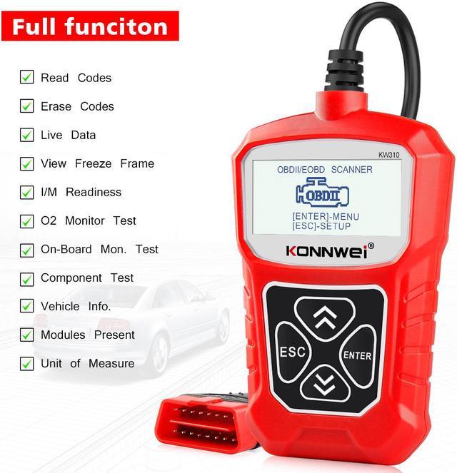 KONNWEI KW310 OBD2 Scanner Code Reader Check Engine I/M Readiness