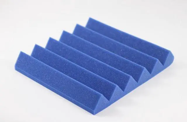 Alt view image 2 of 5 - 2" Blue and Black Acoustic Wedge Soundproofing Studio Tiles 12 pack