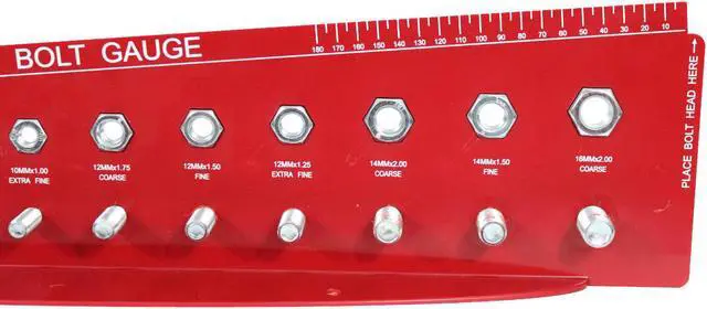 Alt view image 5 of 5 - SAE and METRIC Bolt Gauges Check a Thread Nut Fastener Size Tool