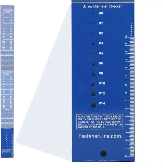 Alt view image 5 of 6 - Blue SAE and Metric Bolt Gauge Check a Thread Fastener Tool