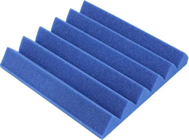 Alt view image 3 of 3 - Wedge Acoustic Foam Sound Absorption Panels - Blue (12 Pieces)