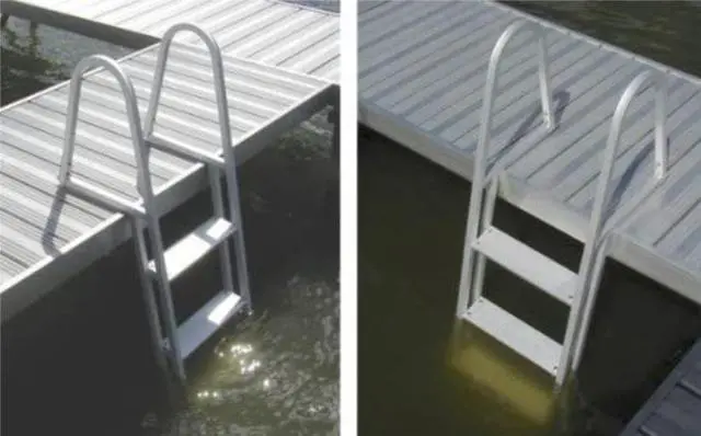 Main image of 4-Step Heavy Duty Pontoon Dock Anodized Aluminum Ladder