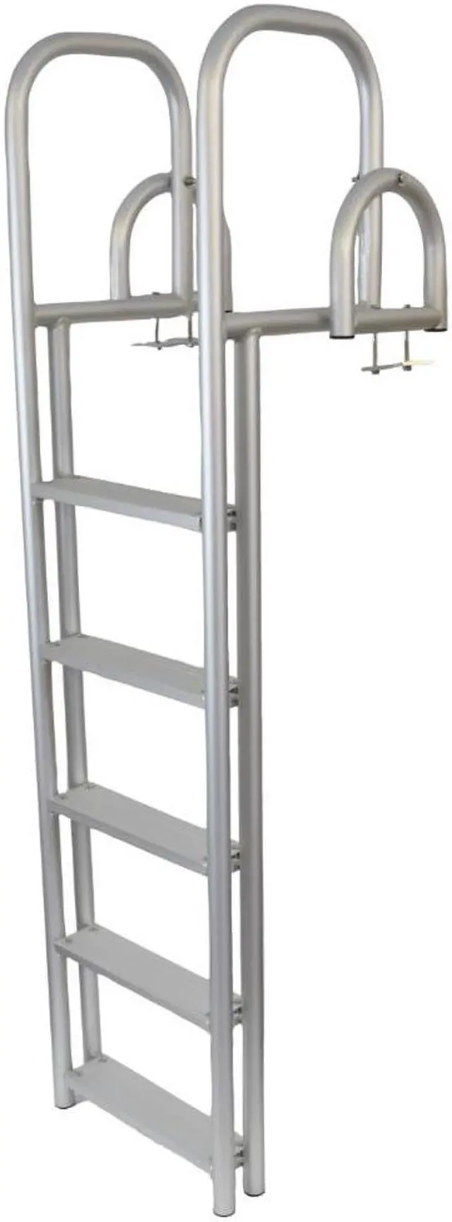 Main image of 5-Step Heavy Duty Dock Ladder Anodized Aluminum Flip Up