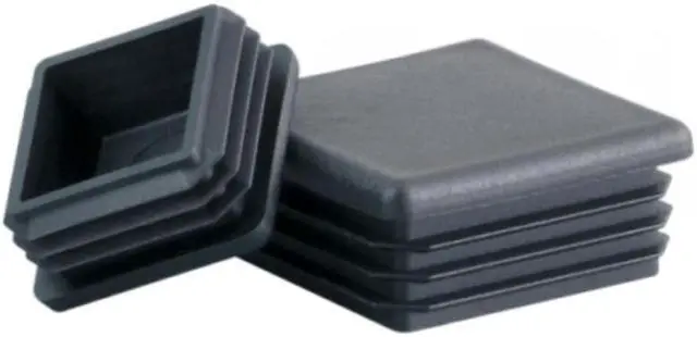 Main image of MOCAP Plastic End Cap Tube Plugs for 1" X 1" OD Rectangular Tube - Black (100 pcs.)