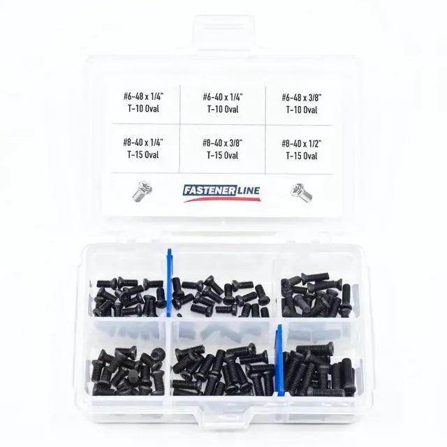 Alt view image 2 of 4 - Fastener Line Small Weaver-Oval Head Torx Gunsmithing Screws Assortment, 120 Pieces