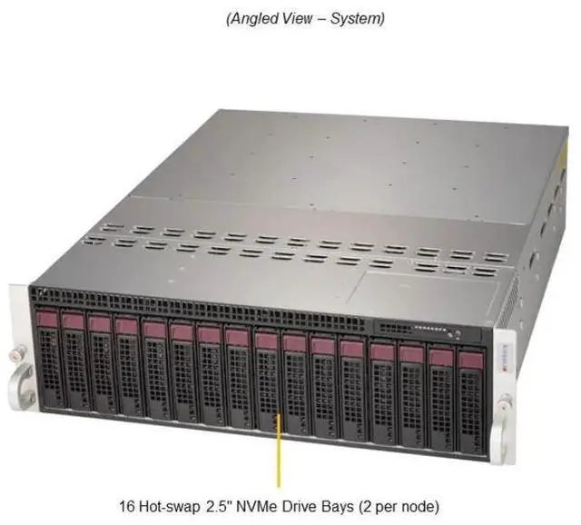 Alt view image 2 of 6 - Supermicro MicroCloud A+ Server AS -3015MR-H8TNR 3U 8-Node MicroCloud with single-width GPU support AMD EPYC 4004 Series Processor
Supermicro MicroCloud A+ Server AS -3015MR-H8TNR 3U 8-Node MicroCloud