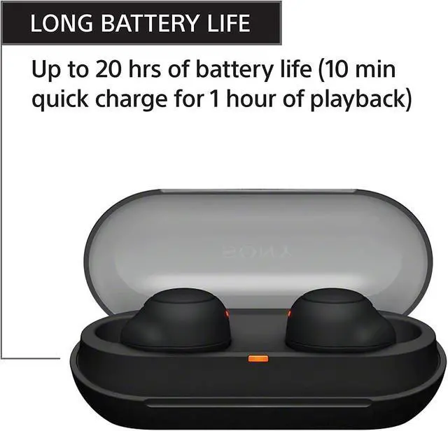 Alt view image 3 of 20 - Sony WFC500 Truly Wireless In-Ear Bluetooth Headphones with Mic-Black