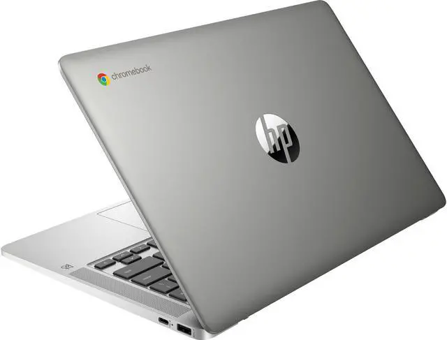 Alt view image 3 of 6 - HP Chromebook 14-inch HD Touchscreen Laptop, Intel Celeron N4000, 4 GB RAM, 32 GB eMMC, Chrome (14a-na0030nr, Mineral Silver)