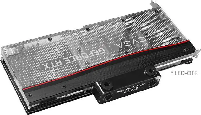 Alt view image 3 of 6 - EVGA GeForce RTX 3080 12GB XC3 Ultra Hydro Copper Gaming, 12G-P5-4869-KL, 12GB GDDR6X, ARGB LED, Metal Backplate, LHR