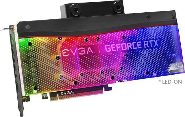 Alt view image 2 of 6 - EVGA GeForce RTX 3080 12GB XC3 Ultra Hydro Copper Gaming, 12G-P5-4869-KL, 12GB GDDR6X, ARGB LED, Metal Backplate, LHR