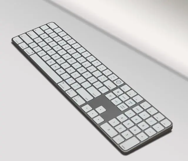 Alt view image 2 of 7 - Apple Magic Keyboard with Touch ID and Numeric Keypad Wireless, Bluetooth, Rechargeable Mac models with Apple silicon MK2C3LL/A