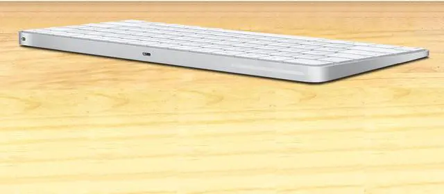 Alt view image 3 of 4 - Apple Magic Keyboard (2021) Wireless, Bluetooth, Rechargeable. Works with Mac, iPad, or iPhone; US English - White MK2A3LL/A