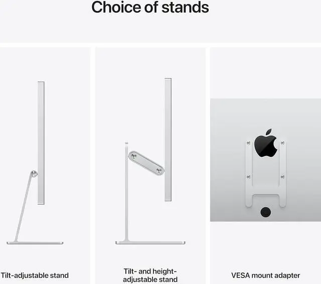 Alt view image 5 of 5 - Apple 27" Studio Display with Standard Glass & Tilt & Height Adjustable Stand