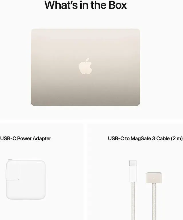 Alt view image 3 of 4 - Apple MacBook Air MLY23LL/A 13.6" Notebook Apple M2 24 GB RAM 1TB SSD SSD MacOS Starlight 24GB/1TB